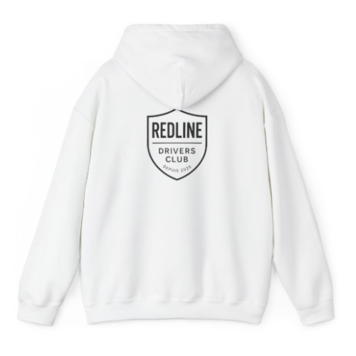 sweat Redline Drivers Club logo dos blanc